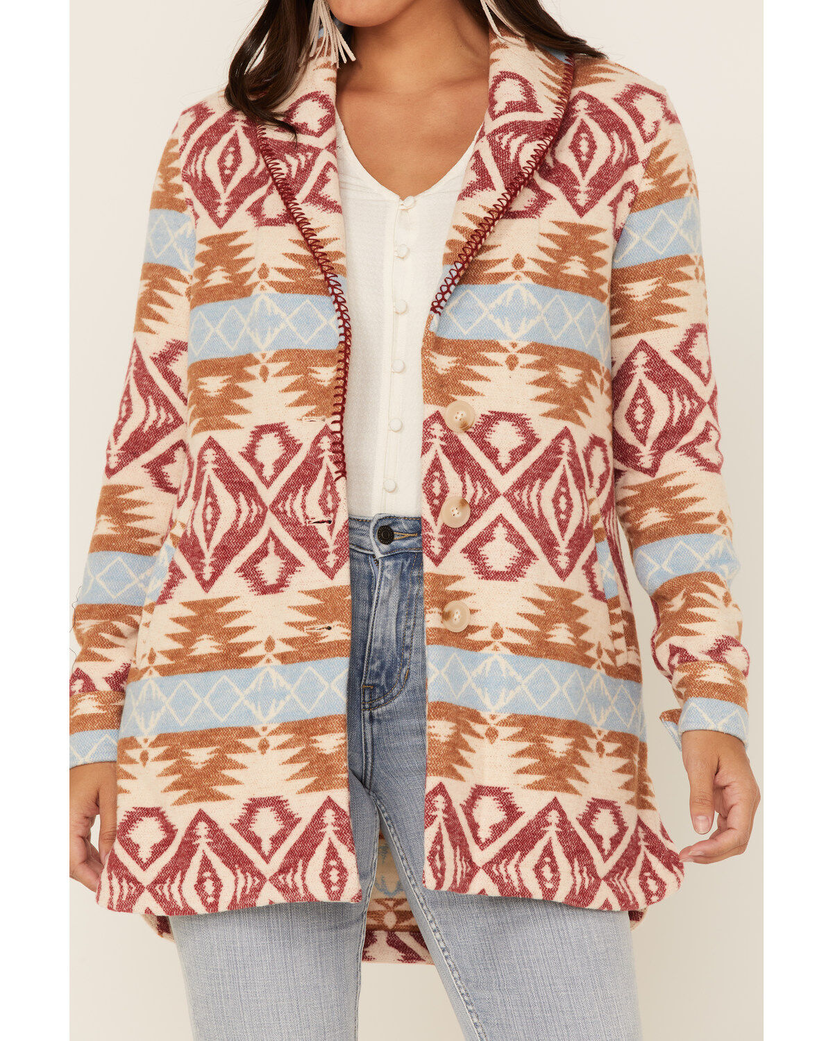 Image #3 - Idyllwind Women's Woodstock Southwestern Print Blanket Shacket, , hi-res