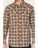 Image #3 - Cody James Men's FR Mini Buffalo Plaid Long Sleeve Snap Work Shirt, Beige/khaki, hi-res