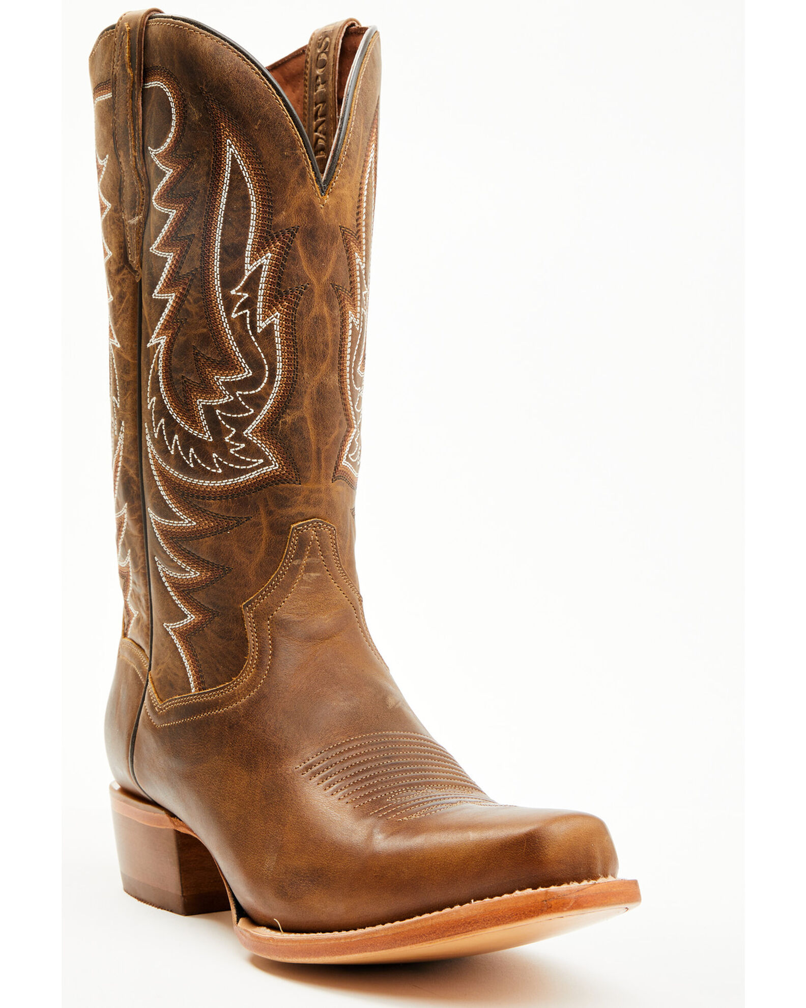 Tall square toe cowboy boots top