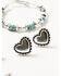 Image #4 - Shyanne Women's Cowgirl Charm Earring Set - 5 Piece, Silver, hi-res