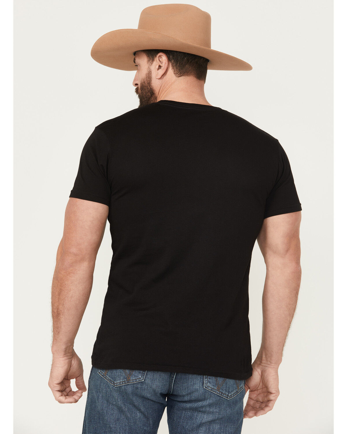 Image #4 - Cowboy Hardware Men's Boot Barn Exclusive Logo Short Sleeve Graphic T-Shirt, Black, hi-res