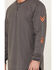 Hawx Men's FR Logo Long Sleeve Work T-Shirt - Tall , Charcoal, hi-res