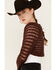 Image #3 - Beyond The Radar Women's Crochet Shrug, Brown, hi-res