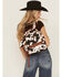 Image #1 - Wrangler Women's Cow Print Backpack, Brown, hi-res