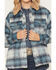 Image #3 - Shyanne Women's Sherpa Collar Shacket, Turquoise, hi-res
