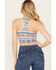 Panhandle Women's Striped Racerback Tank, Red/white/blue, hi-res