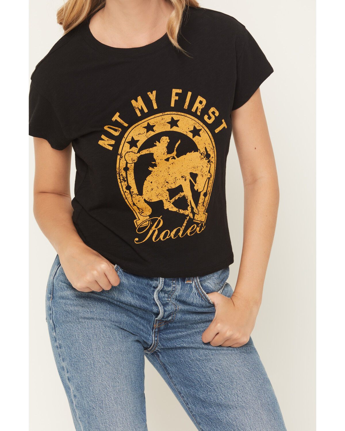 Image #3 - White Crow Women's Not My First Rodeo Short Sleeve Graphic Tee, Black, hi-res