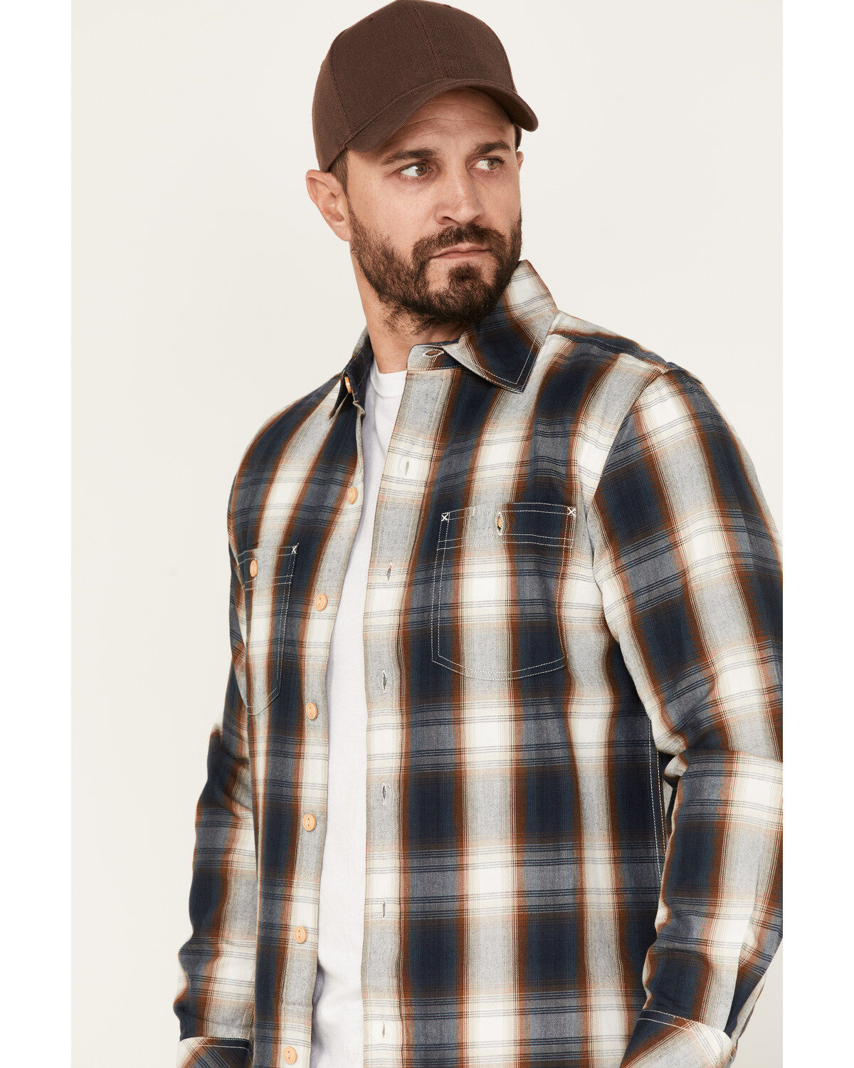 Image #2 - Resistol Men's Littleton Plaid Print Long Sleeve Button Down Western Shirt, , hi-res