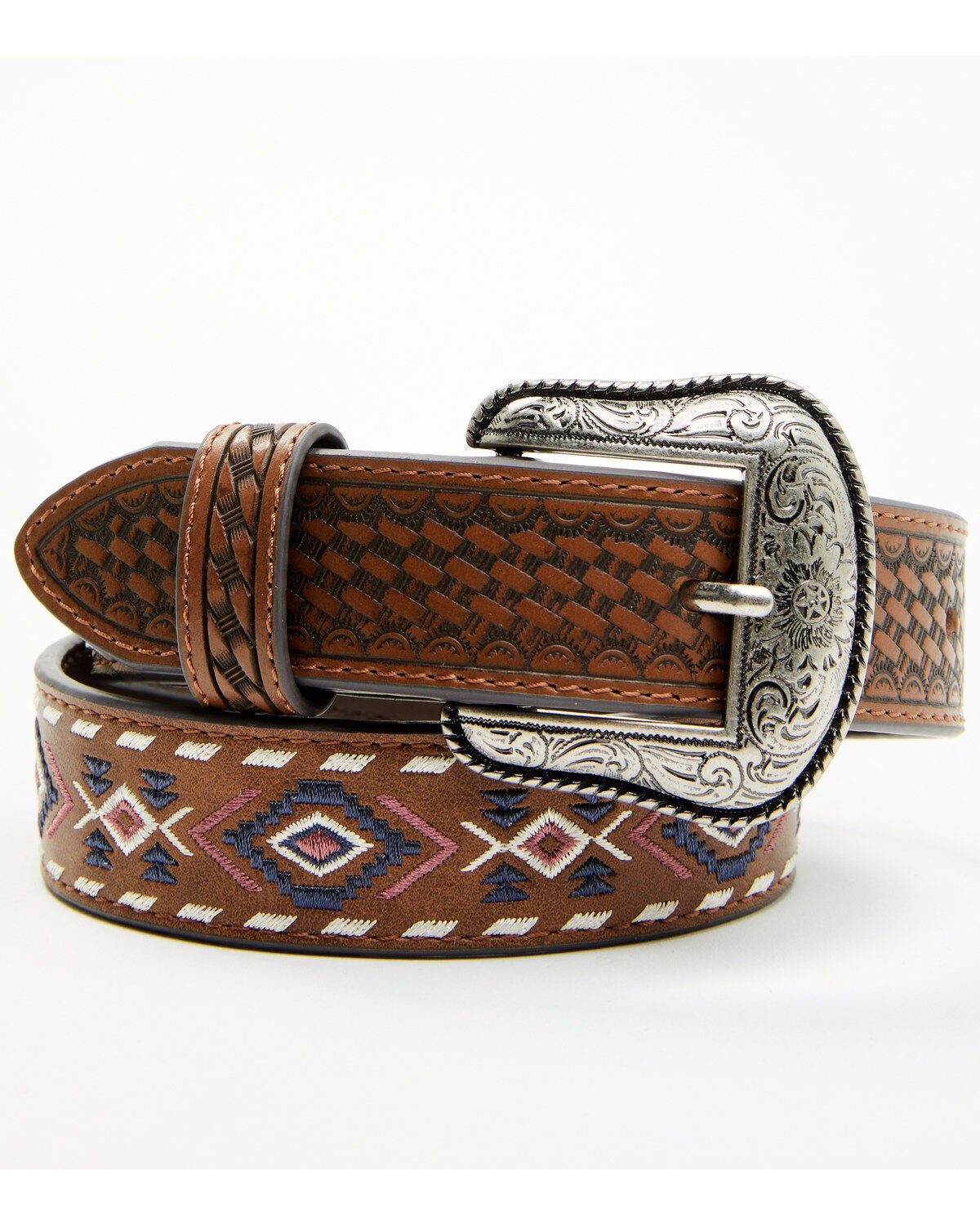Cody James Boy's Bryce Southwestern Belt, Brown, hi-res