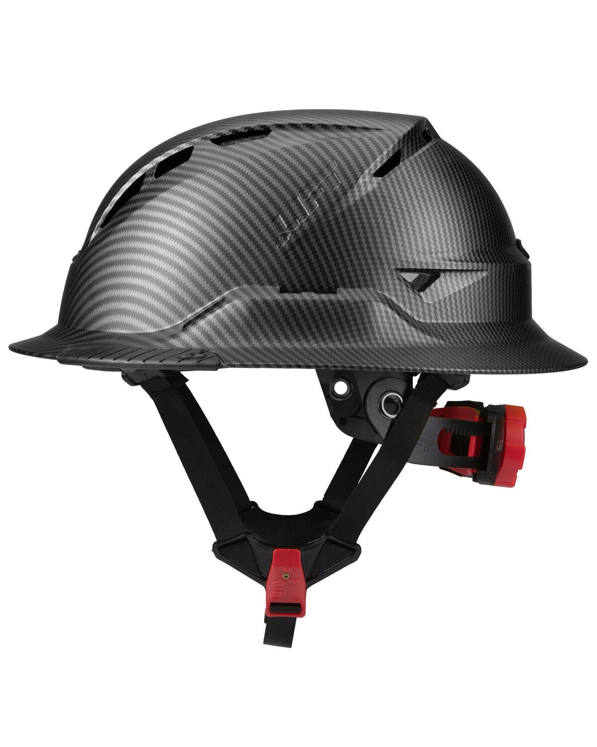Image #4 - Lift Safety Radix Full Brim Vented Hard Hat, Black, hi-res