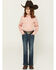 Image #3 - Shyanne Little Girls' Scout Dark Wash Embroidered Bootcut Stretch Denim Jeans, Dark Wash, hi-res