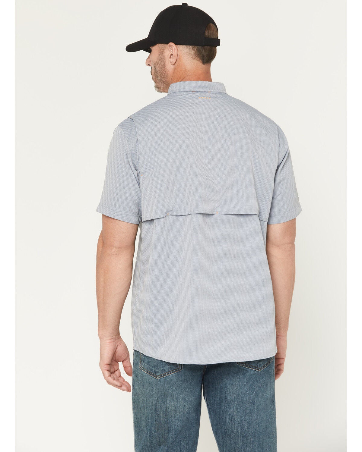Image #4 - Ariat Men's Rebar Made Tough VentTEK Short Sleeve Button-Down Stretch Work Shirt, Blue, hi-res