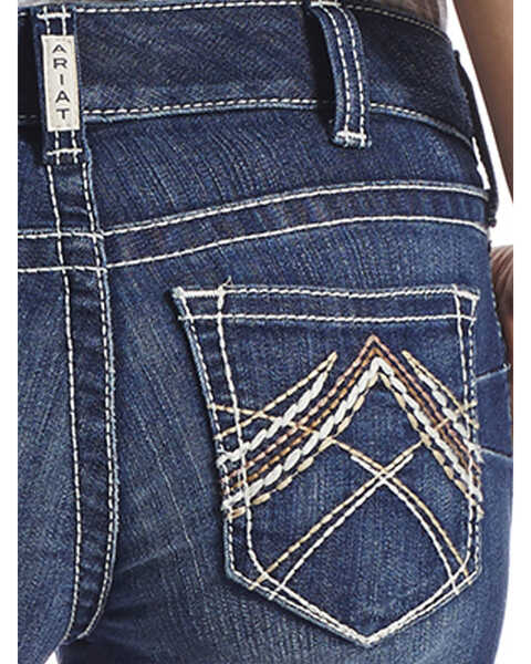 Image #2 - Ariat Women's Rosy Whipstitch Boot Cut Jeans, Blue, hi-res