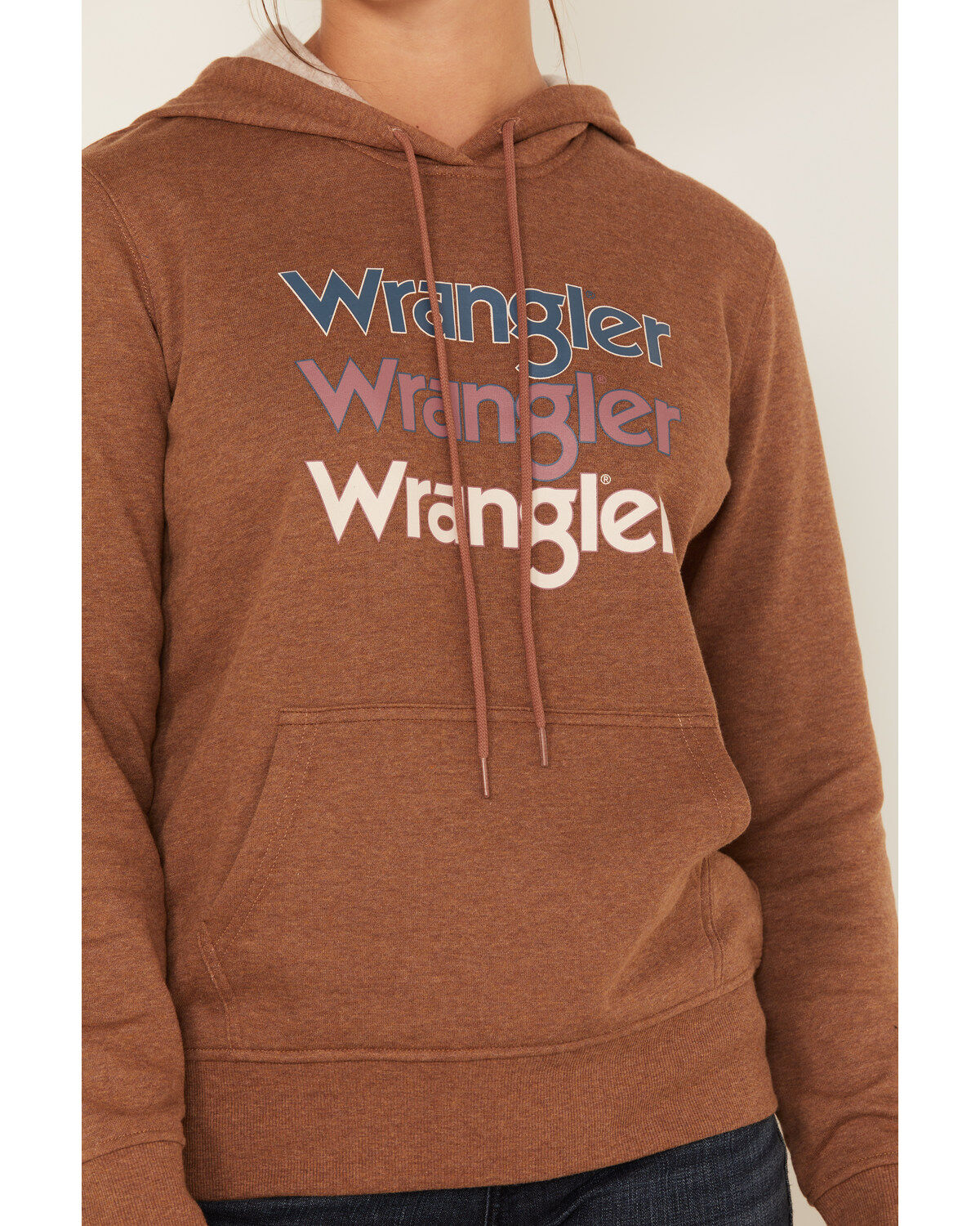 Image #3 - Wrangler Retro Women's Boot Barn Exclusive Logo Graphic Hoodie, Rust Copper, hi-res