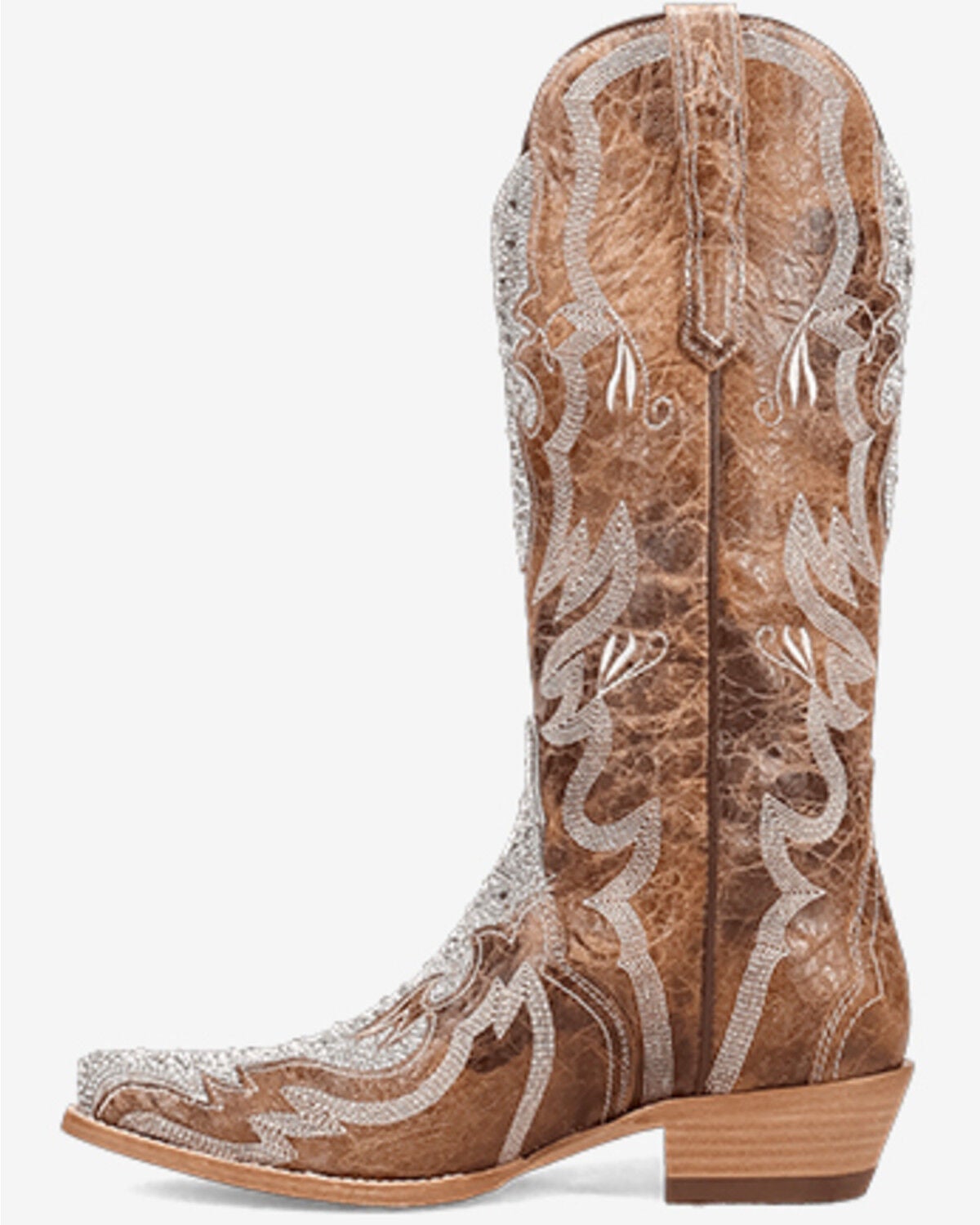 Image #3 - Dan Post Women's Glam Queen Western Boots - Snip Toe, Tan, hi-res