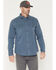 Image #1 - Hawx Men's Burr Solid Long Sleeve Snap Woven Work Shirt, Indigo, hi-res