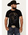 Image #1 - Cody James Men's No Regrets Cowboy Short Sleeve Graphic T-Shirt, Black, hi-res
