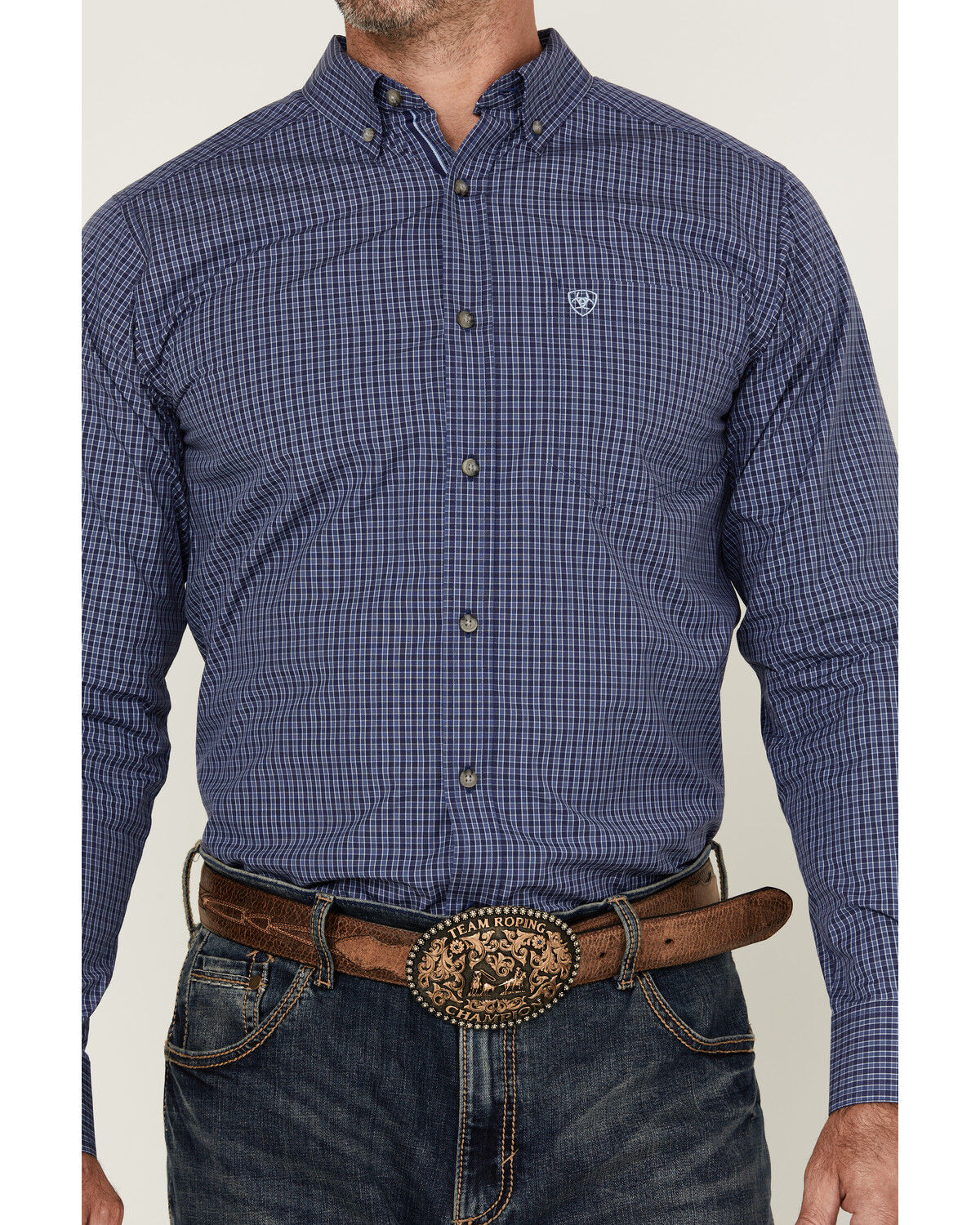 Image #3 - Ariat Men's Calvin Plaid Print Long Sleeve Button-Down Western Shirt, , hi-res