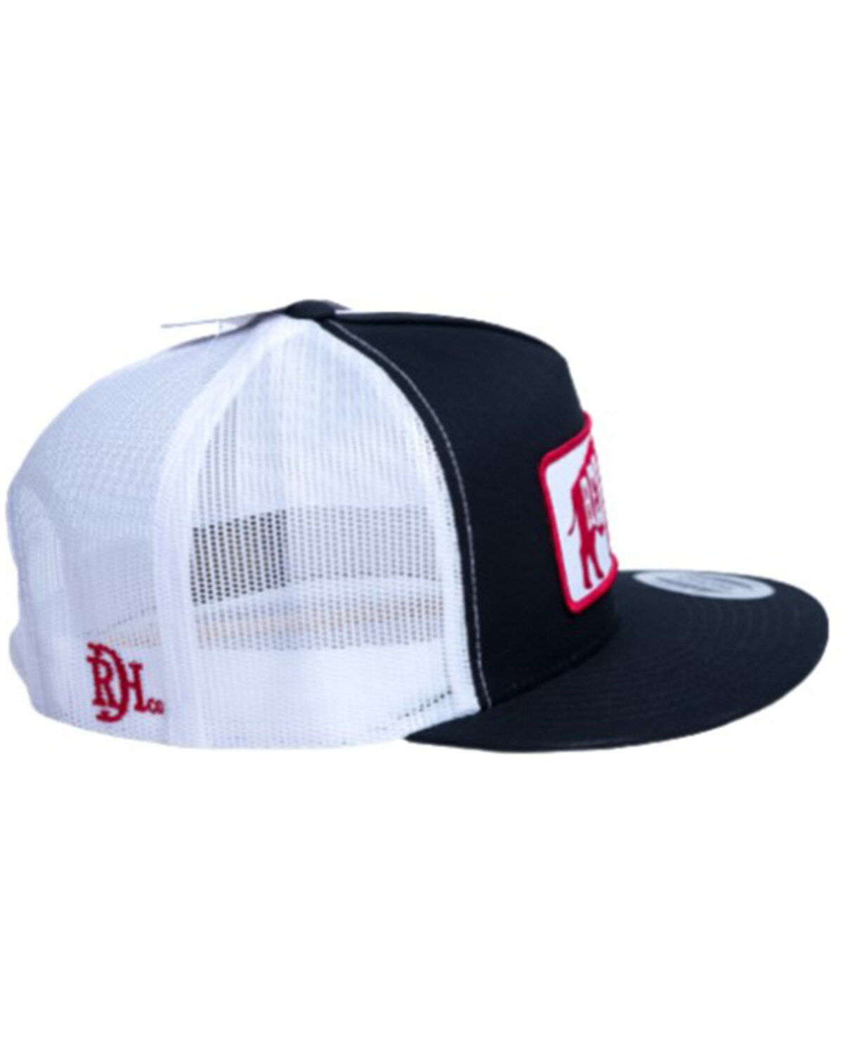 Image #2 - Red Dirt Hat Buffalo Patch Trucker Cap, Black, hi-res