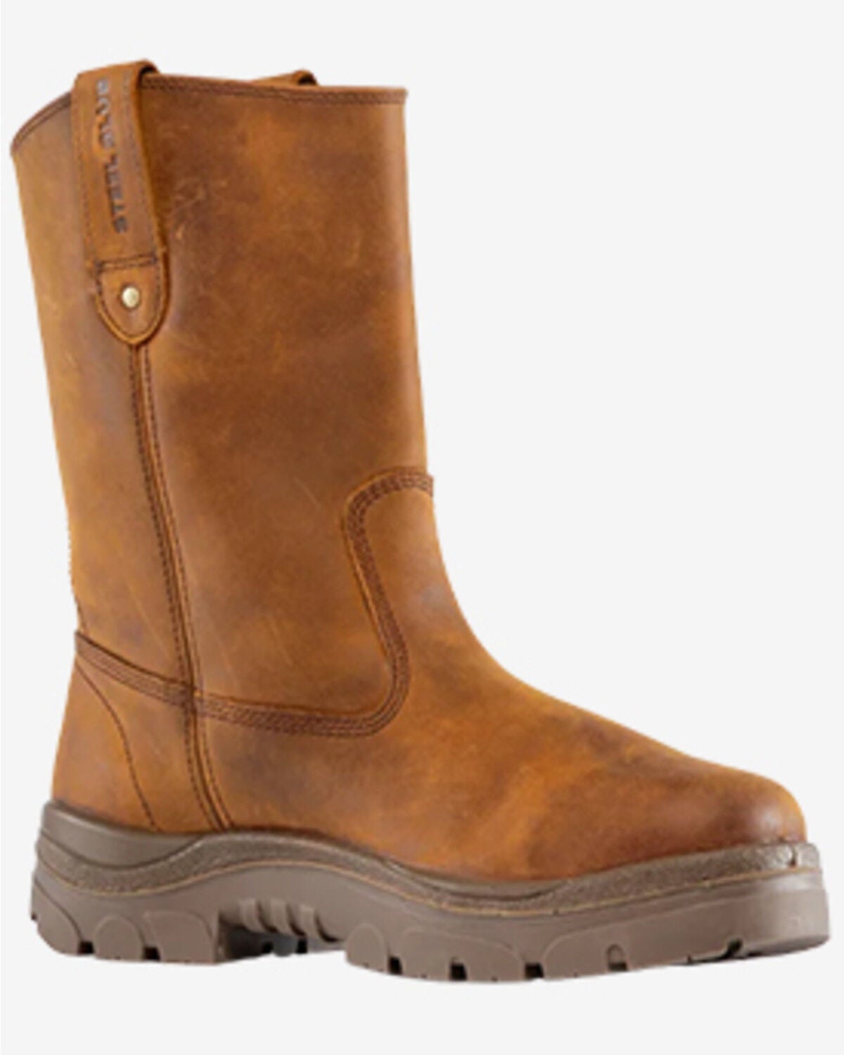 Image #1 - Steel Blue Men's Heeler Ranch Pull-On Work Boots - Soft Toe, Brown, hi-res