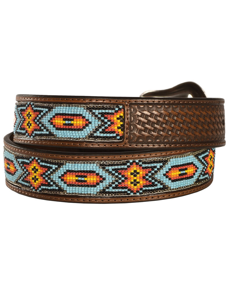 Nocona Beaded Inlay Leather Belt Boot Barn