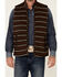 Image #3 - Cripple Creek Men's Navajo Print Zip-Front Blanket Vest, Brown, hi-res