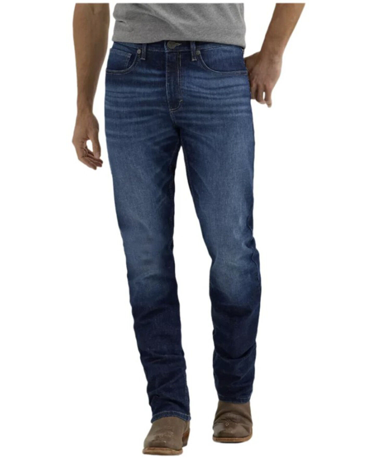 Image #2 - Wrangler Men's 20X Dark Wash Slim Straight Stretch Denim Jeans, Dark Wash, hi-res