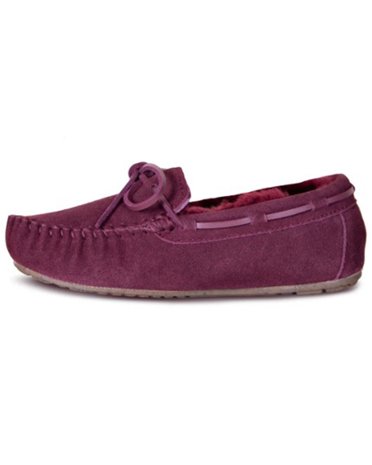 Image #2 - Cloud Nine Women's Sheepskin Moccasins 2, Burgundy, hi-res