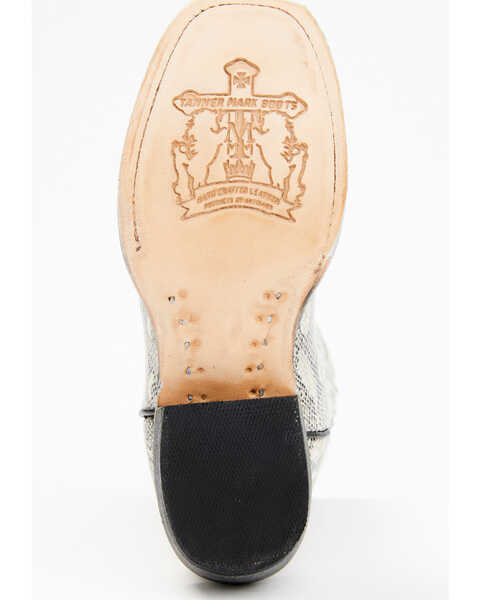 Image #7 - Tanner Mark Girls' Python Print Western Boots - Square Toe, Black/white, hi-res
