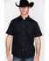 Image #1 - Gibson Men's Solid Short Sleeve Snap Western Shirt - Big, Black, hi-res