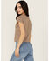 Image #4 - Cleo + Wolf Women's King Arthur Printed Short Sleeve Cropped Baby Tee, Chocolate, hi-res