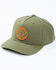 Brixton Men's Crest Circle Logo Patch Ball Cap, Olive, hi-res