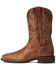 Image #2 - Ariat Men's Brander Leather Performance Western Boot - Broad Square Toe, Brown, hi-res