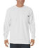 Image #1 - Dickies Men's Long Sleeve Heavyweight Crew Neck Tee, White, hi-res