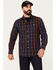 Image #1 - Resistol Men's Englewood Plaid Button Down Western Shirt , Navy, hi-res