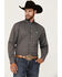 Image #1 - Rough Stock by Panhandle Men's Geo Print Long Sleeve Button-Down Stretch Western Shirt, Brown, hi-res