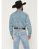 Image #4 - Ariat Men's Phelps Floral Paisley Long Sleeve Button-Down Western Shirt, Blue, hi-res