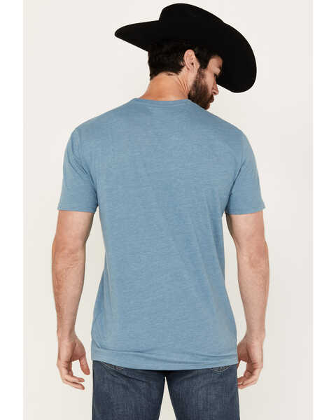 Image #4 - Wrangler Men's American Logo Short Sleeve Graphic T-Shirt, Heather Blue, hi-res