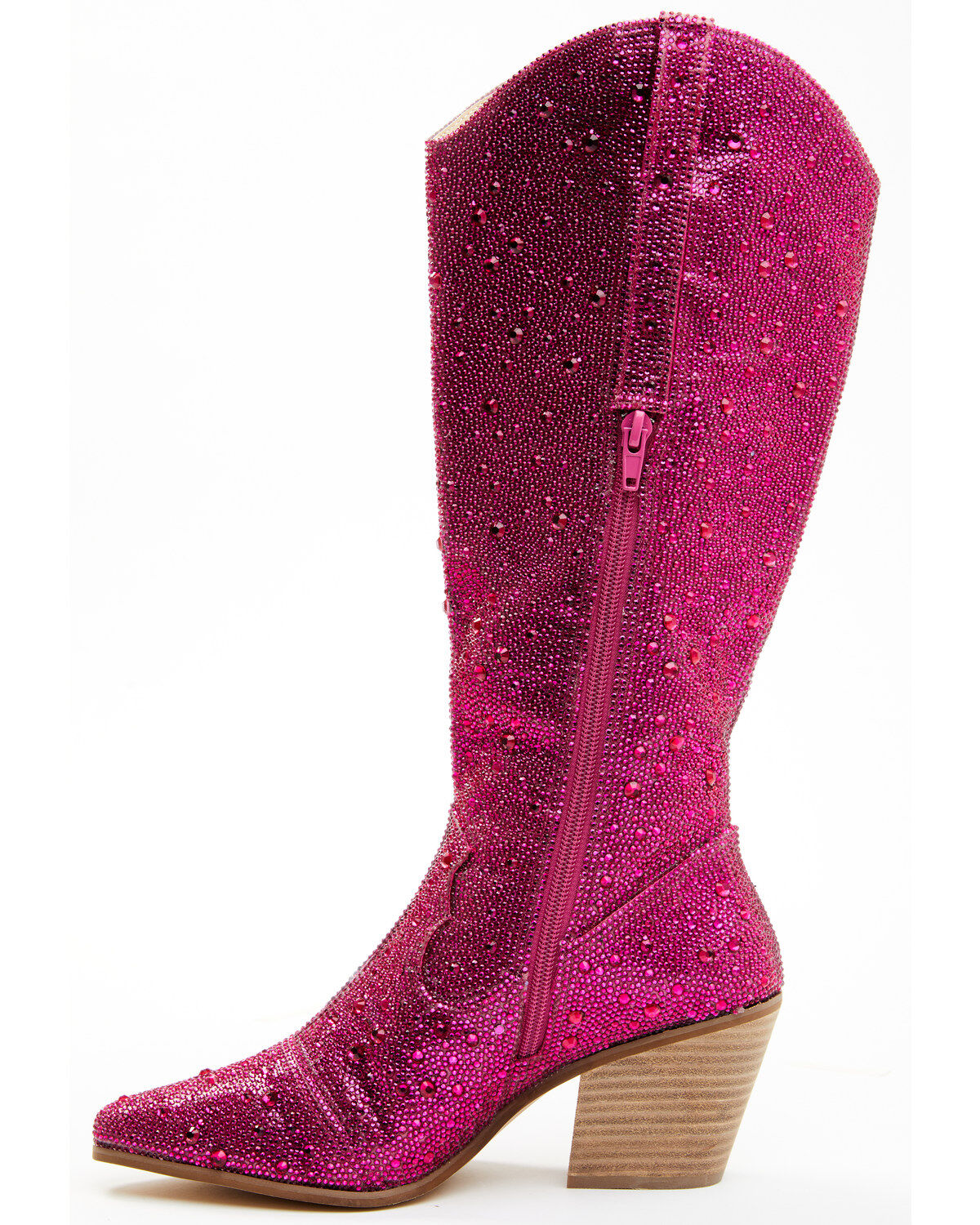 Image #3 - Matisse Women's Boot Barn Exclusive Nashville Embellished Tall Western Boots - Snip Toe, Pink, hi-res