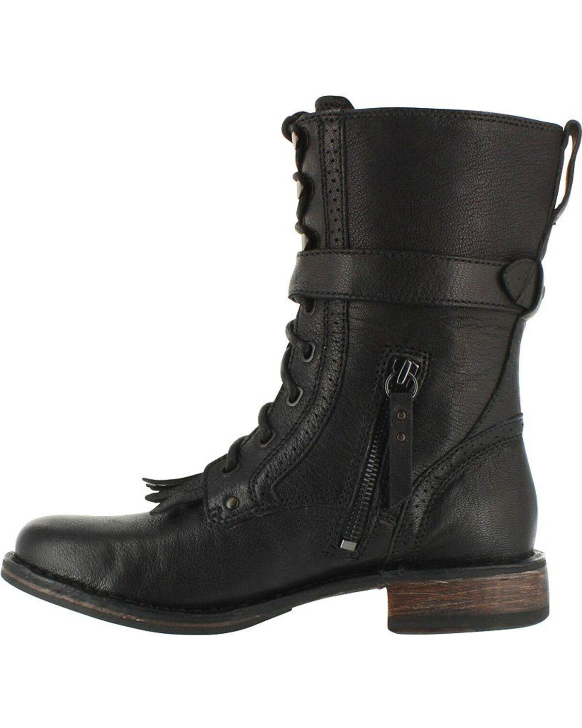 Image #3 - UGG Women's Jenna Military Boots - Round Toe, Black, hi-res