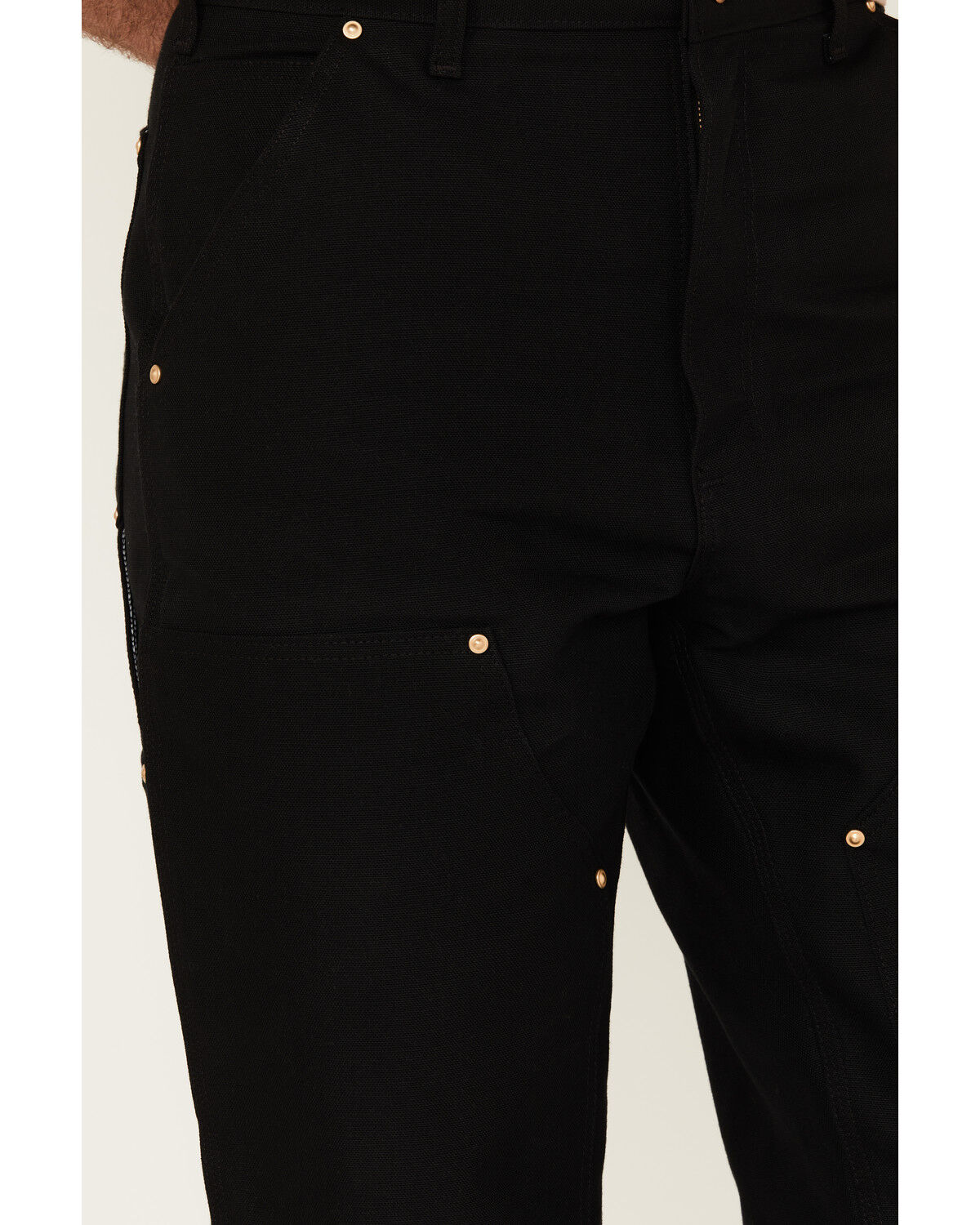 Image #2 - Carhartt Men's Loose Fit Firm Duck Double-Front Utility Work Pant, Black, hi-res