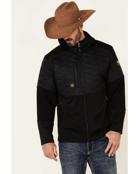 Image #1 - Ariat Men's Rebar Black Cloud 9 Insulated Zip-Front Work Jacket , Black, hi-res