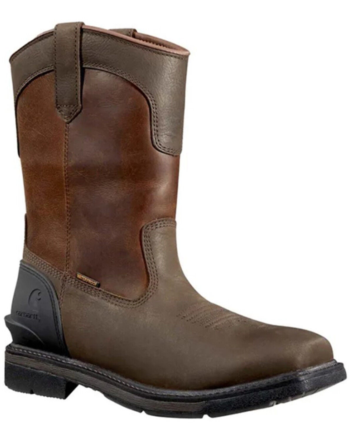 Carhartt Men's Montana 11" Waterproof Wellington Work Boots - Steel Toe, Red/brown, hi-res