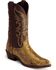Image #1 - Laredo Men's Python Print Western Boots - Round Toe, Brown, hi-res