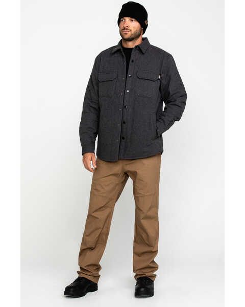 Image #6 - Hawx Men's Solid Grey Douglas Quilted Long Sleeve Work Shirt Jacket , , hi-res