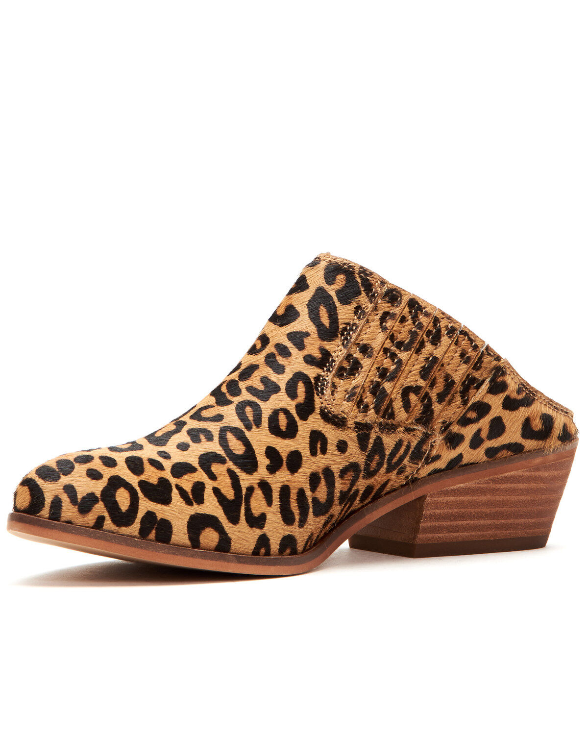 leopard mule shoes