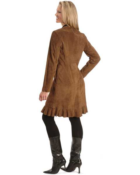 Image #2 - Scully Women's Ruffle Coat, Brown, hi-res