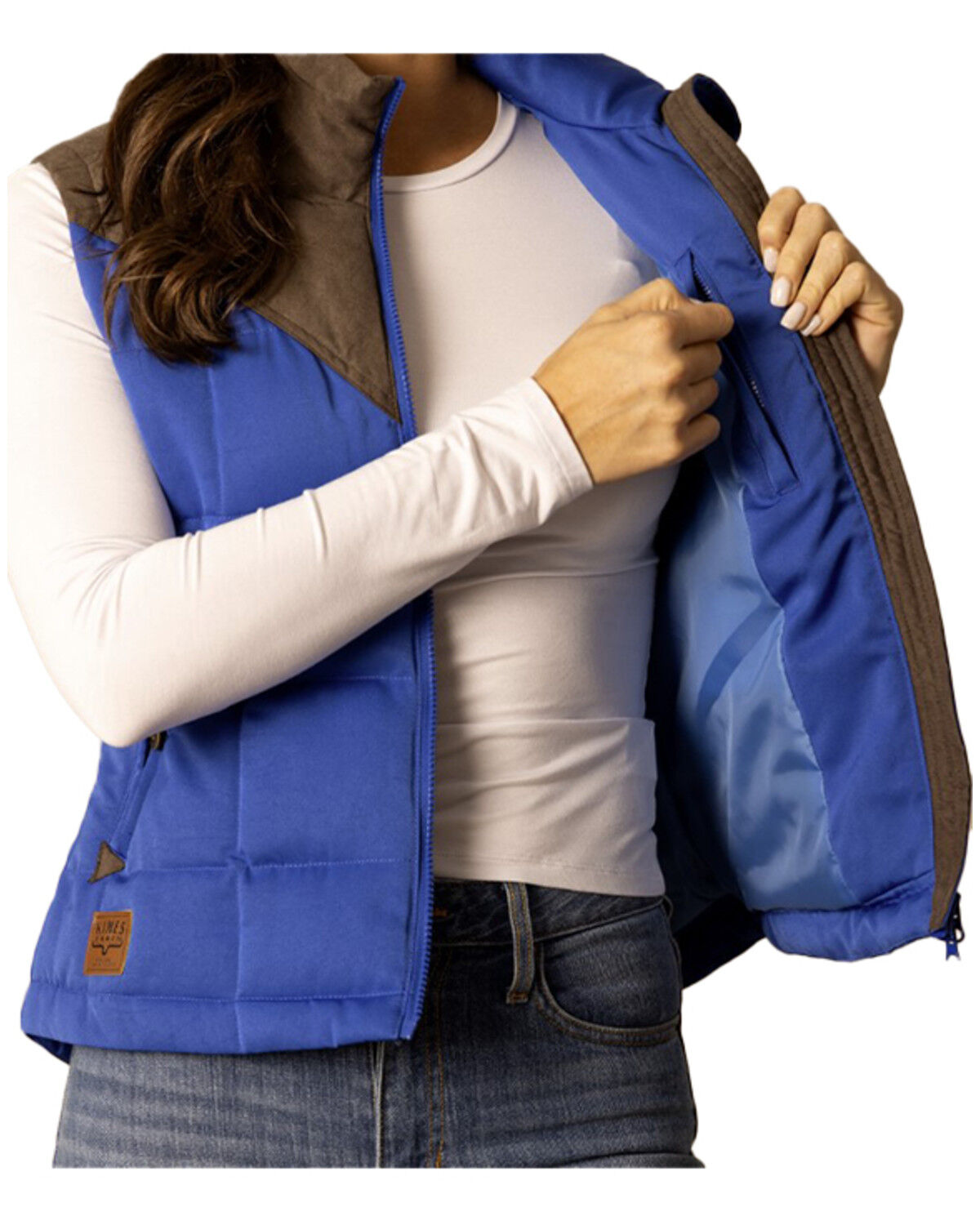 Image #2 - Kimes Ranch Women's Lenora Zip-Up Puffer Vest, Blue, hi-res