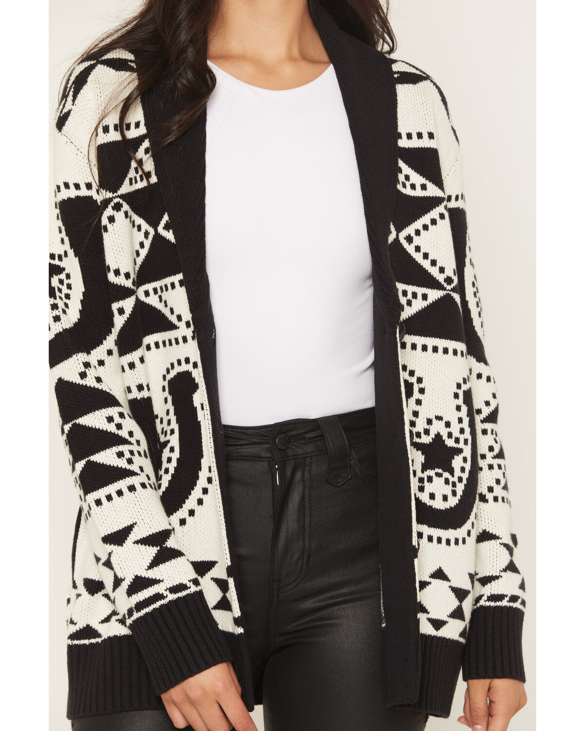 Image #2 - Idyllwind Women's Robbie Shawl Cardigan Sweater, Cream, hi-res