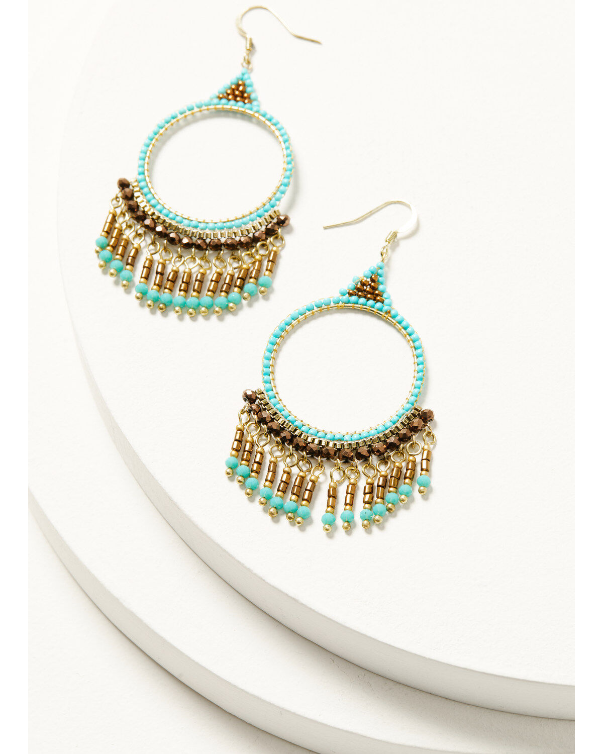 Image #1 - Shyanne Women's Desert Boheme Hoop Earrings, Gold, hi-res